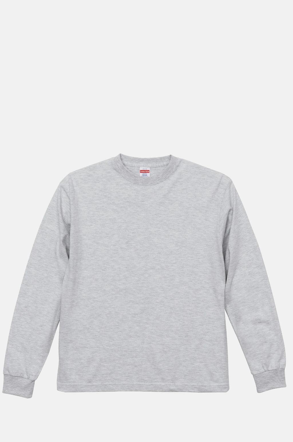 United Athle 6.2 oz Premium Long Sleeve T-Shirt Ash.