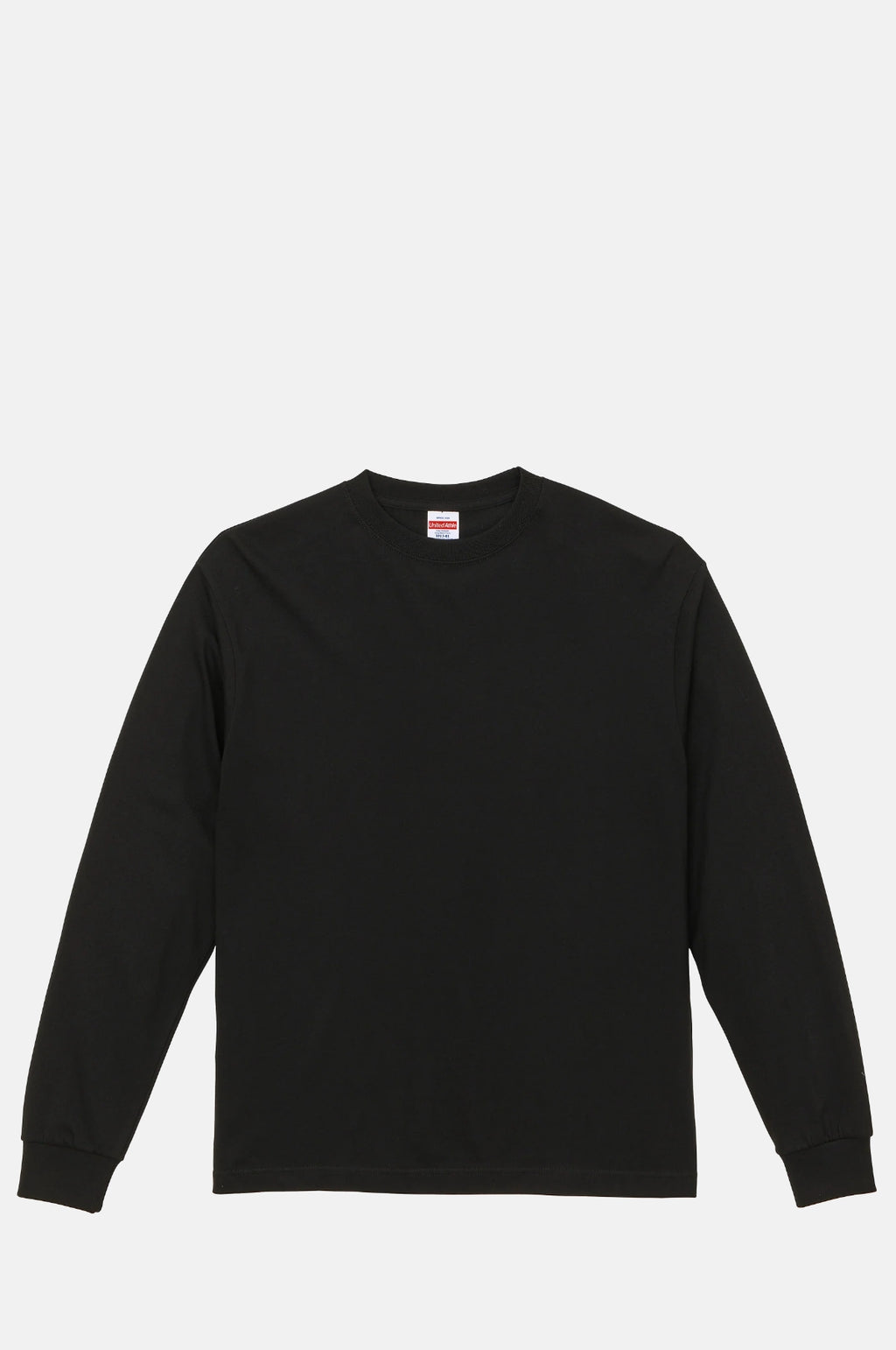 United Athle 6.2 oz Premium Long Sleeve T-Shirt Black.