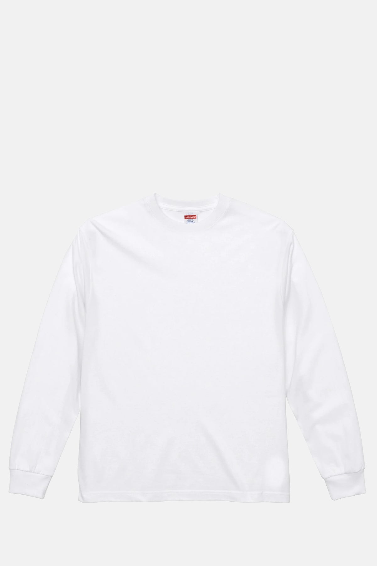 United Athle 6.2 oz Premium Long Sleeve T-Shirt White.