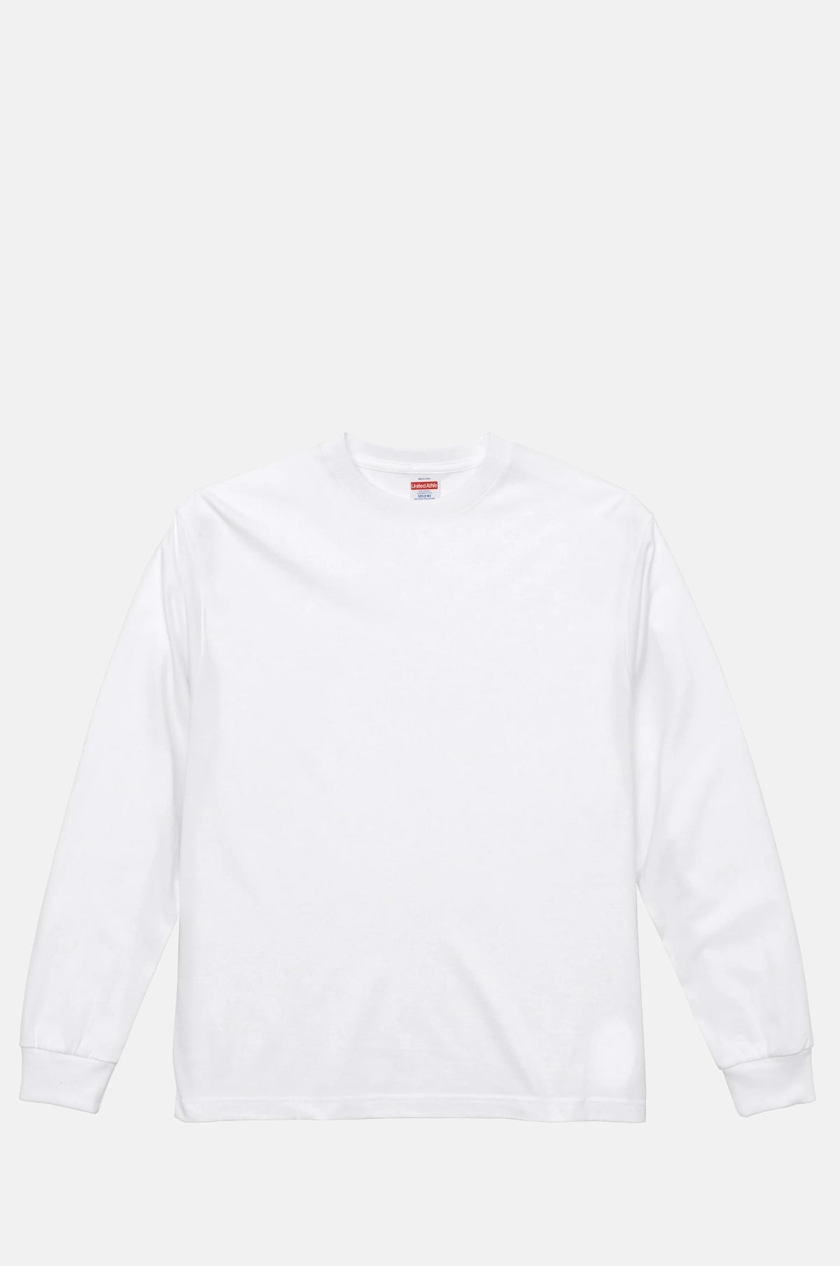 United Athle 6.2 oz Premium Long Sleeve T-Shirt White.