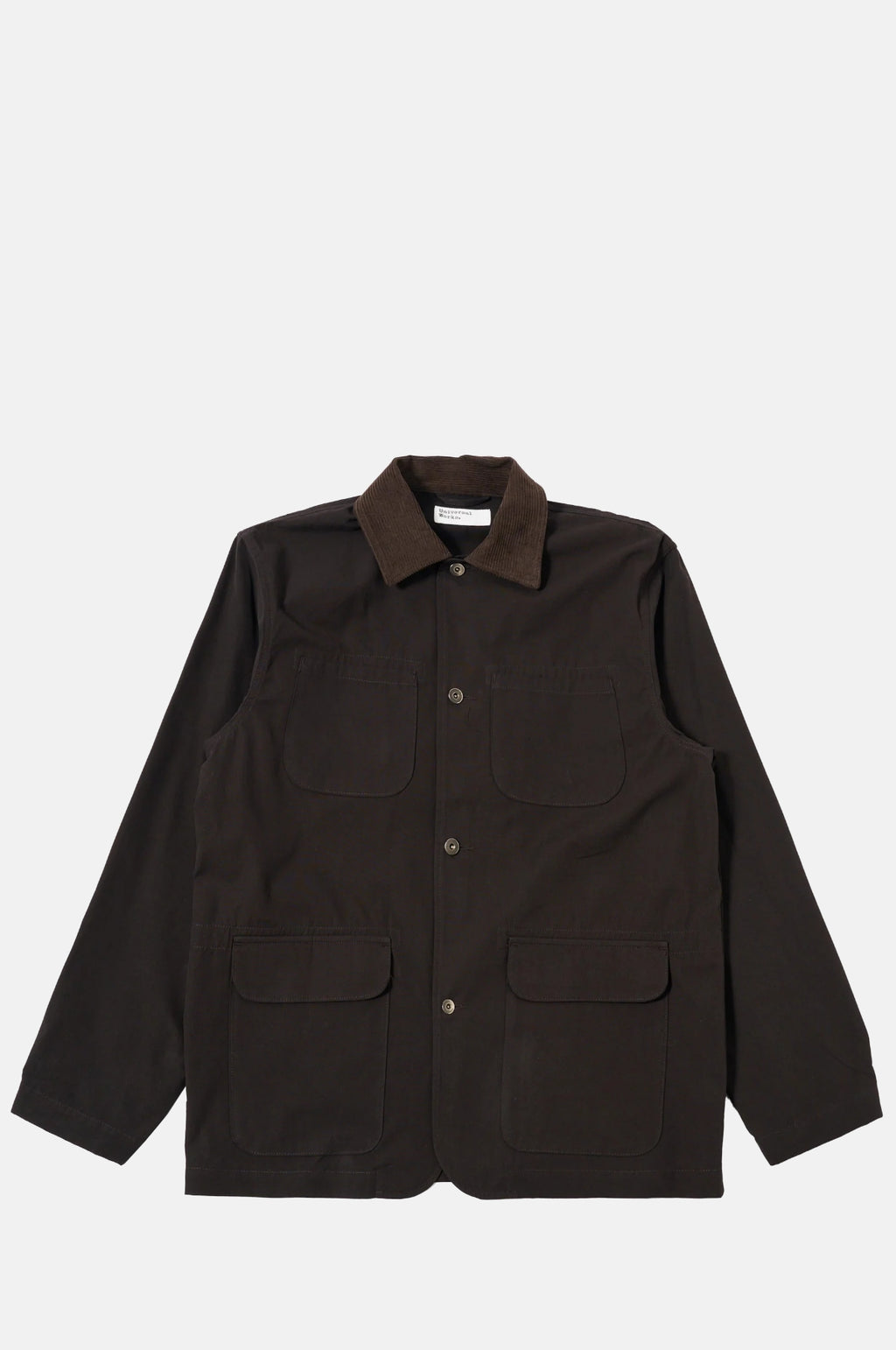Universal Works Labour Jacket Licorice Summer Canvas.