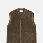 Universal Works Lancaster Gilet Brown.