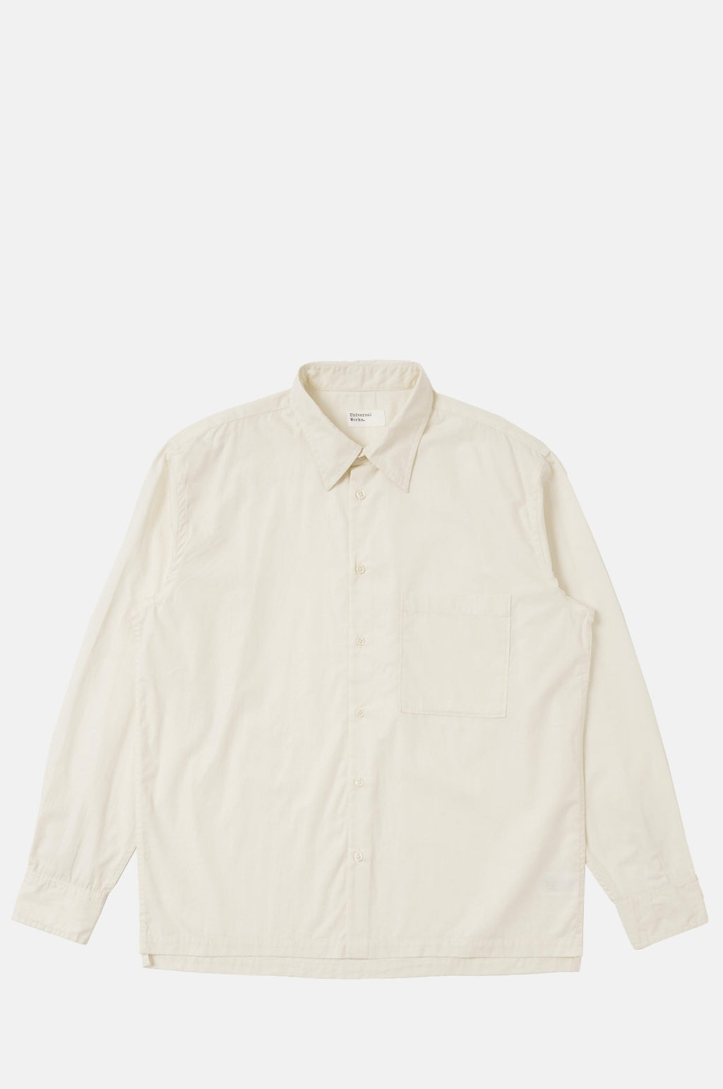 Universal Works Lucky Shirt Broadcloth Ecru.