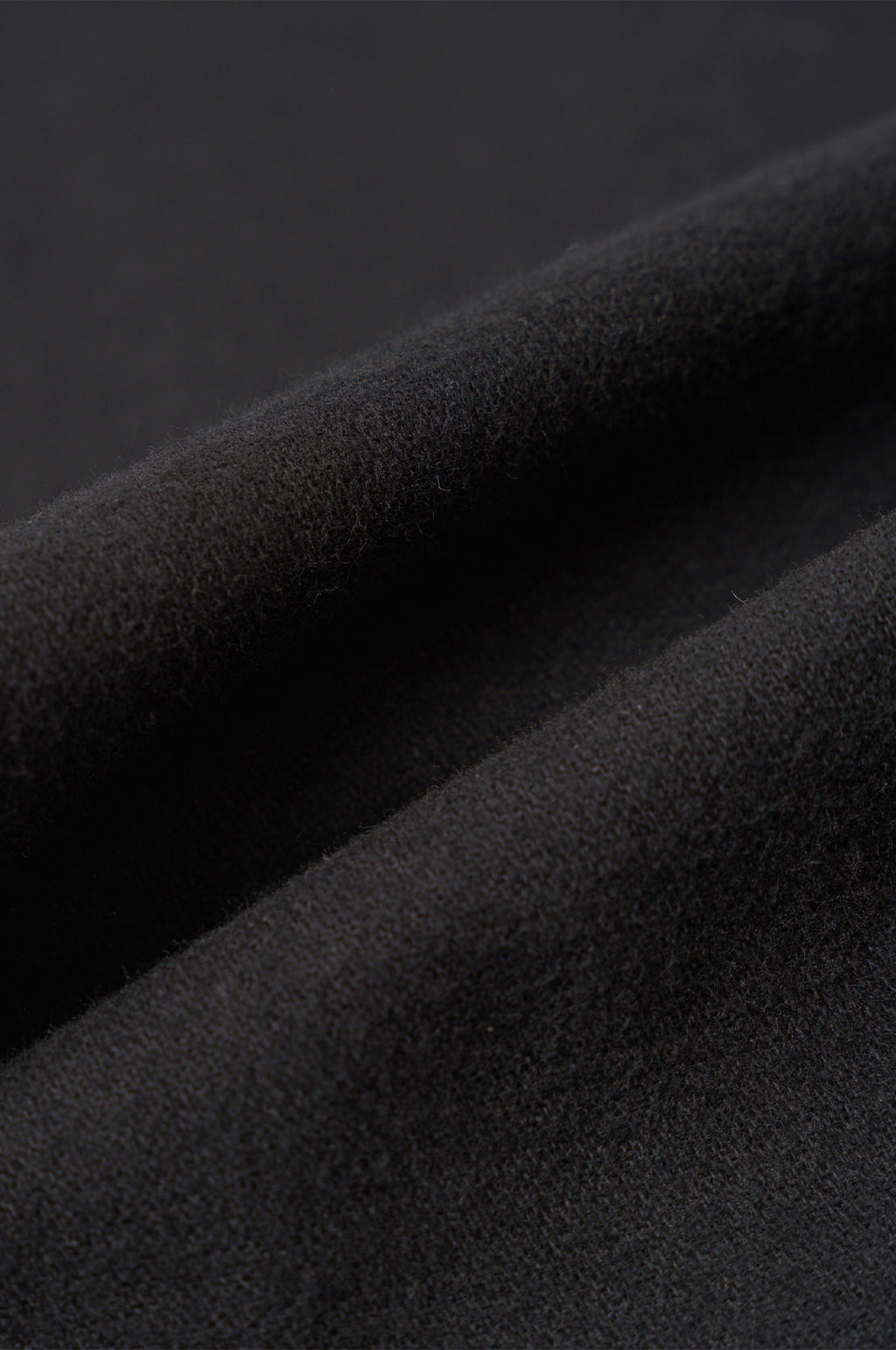 Pleated Track Pant Brushed Moleskin Black