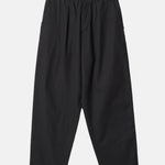 Universal Works Pleated Track Pant Brushed Moleskin Black.