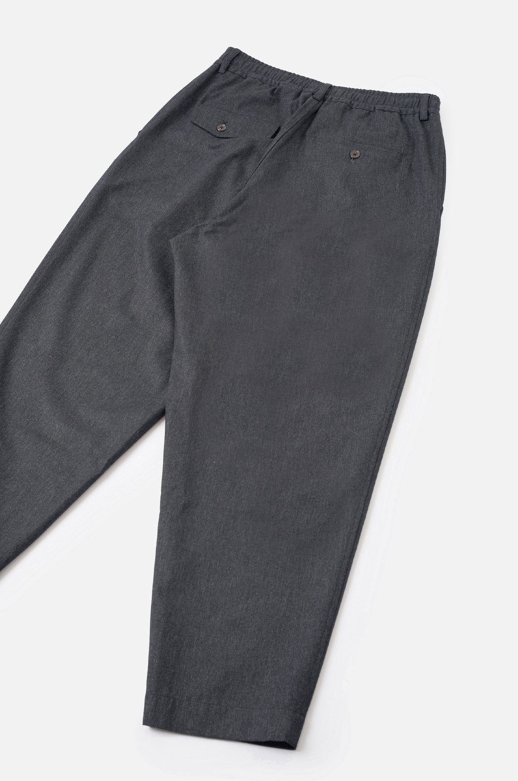 Pleated Track Pant Recycled IT Tweed Charcoal