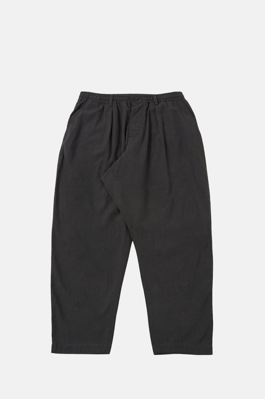 Pleated Track Pant Seattle Cotton Charcoal