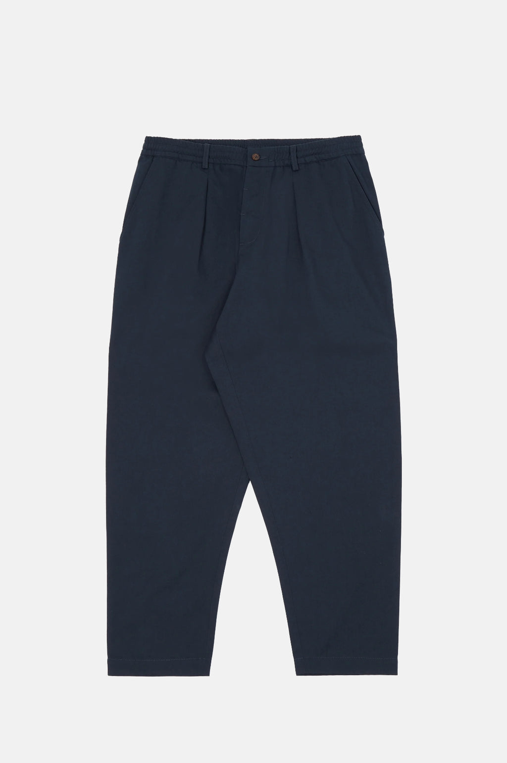 Universal Works Pleated Track Pant Twill Navy.