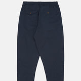 Pleated Track Pant Twill Navy