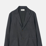 Universal Works Two Button Jacket Recycled IT Tweed Charcoal.