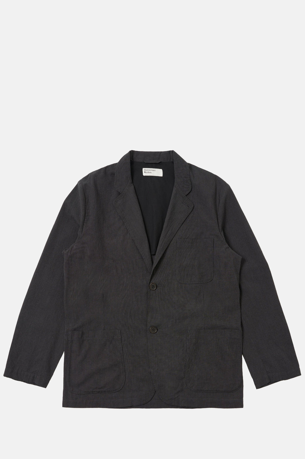 Universal Works Two Button Jacket Seattle Cotton Charcoal.