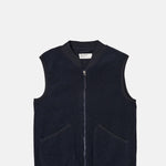 Universal Works Zip Waistcoat Navy.