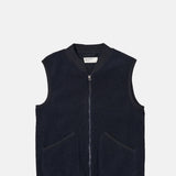 Universal Works Zip Waistcoat Navy.