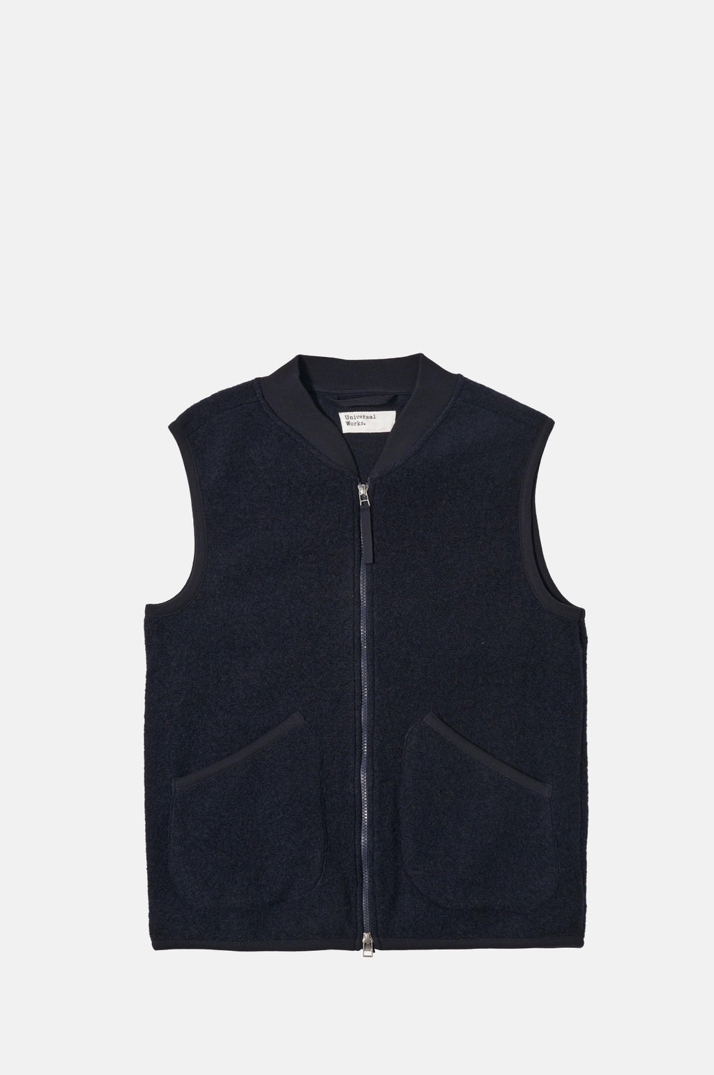 Universal Works Zip Waistcoat Navy.