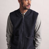 Zip Waistcoat Navy