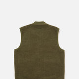 Zip Waistcoat Olive