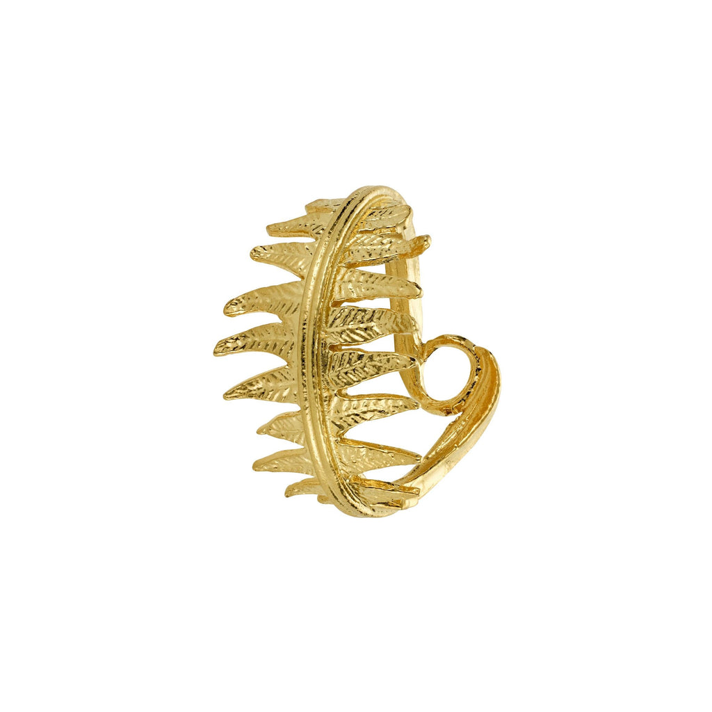 A.M. Wrapped Fern Leaf Ring Gold