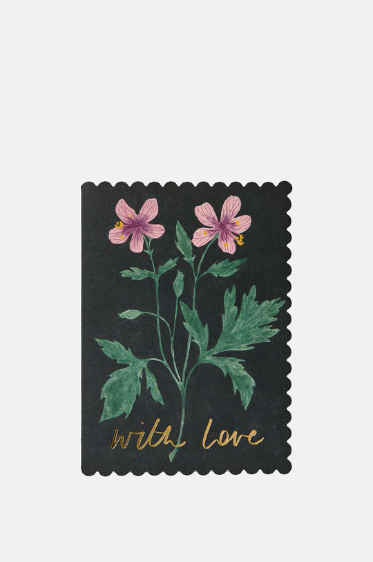 Geranium With Love Card