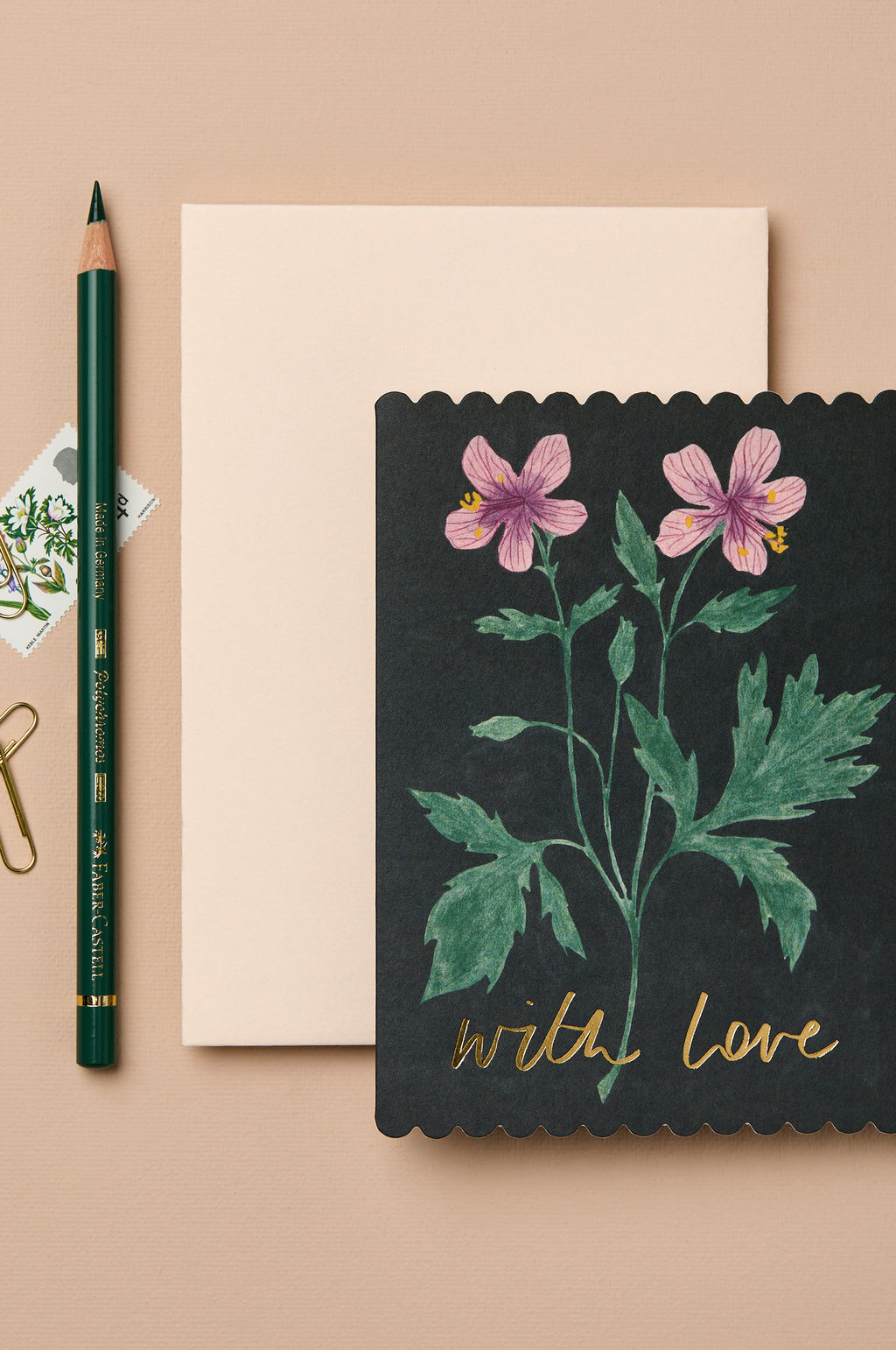 Geranium With Love Card