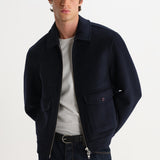 Hamblin Jacket Double Face Check Navy