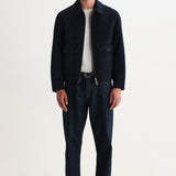 Hamblin Jacket Double Face Check Navy