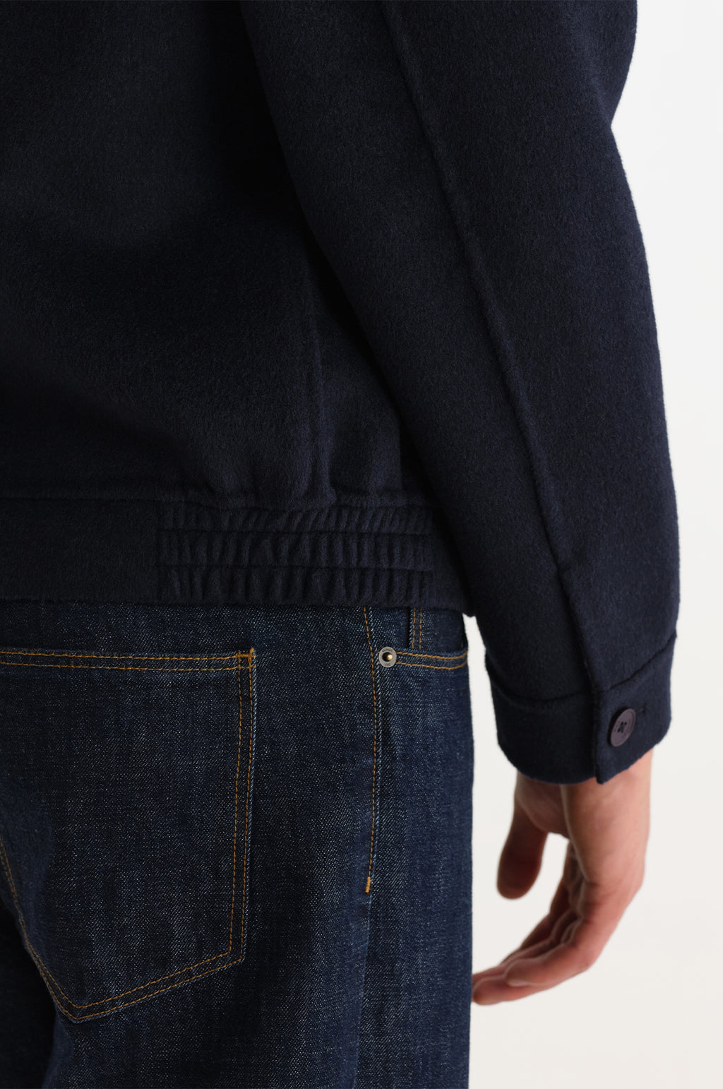 Hamblin Jacket Double Face Check Navy