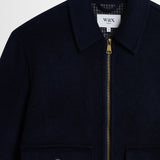 Hamblin Jacket Double Face Check Navy