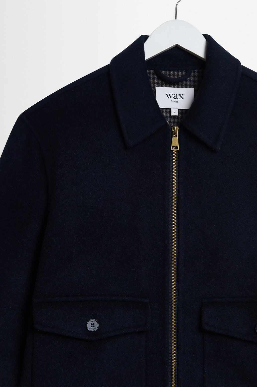 Hamblin Jacket Double Face Check Navy