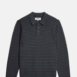 Wax London Oban L/S Polo Mini Geo Multi Grey.