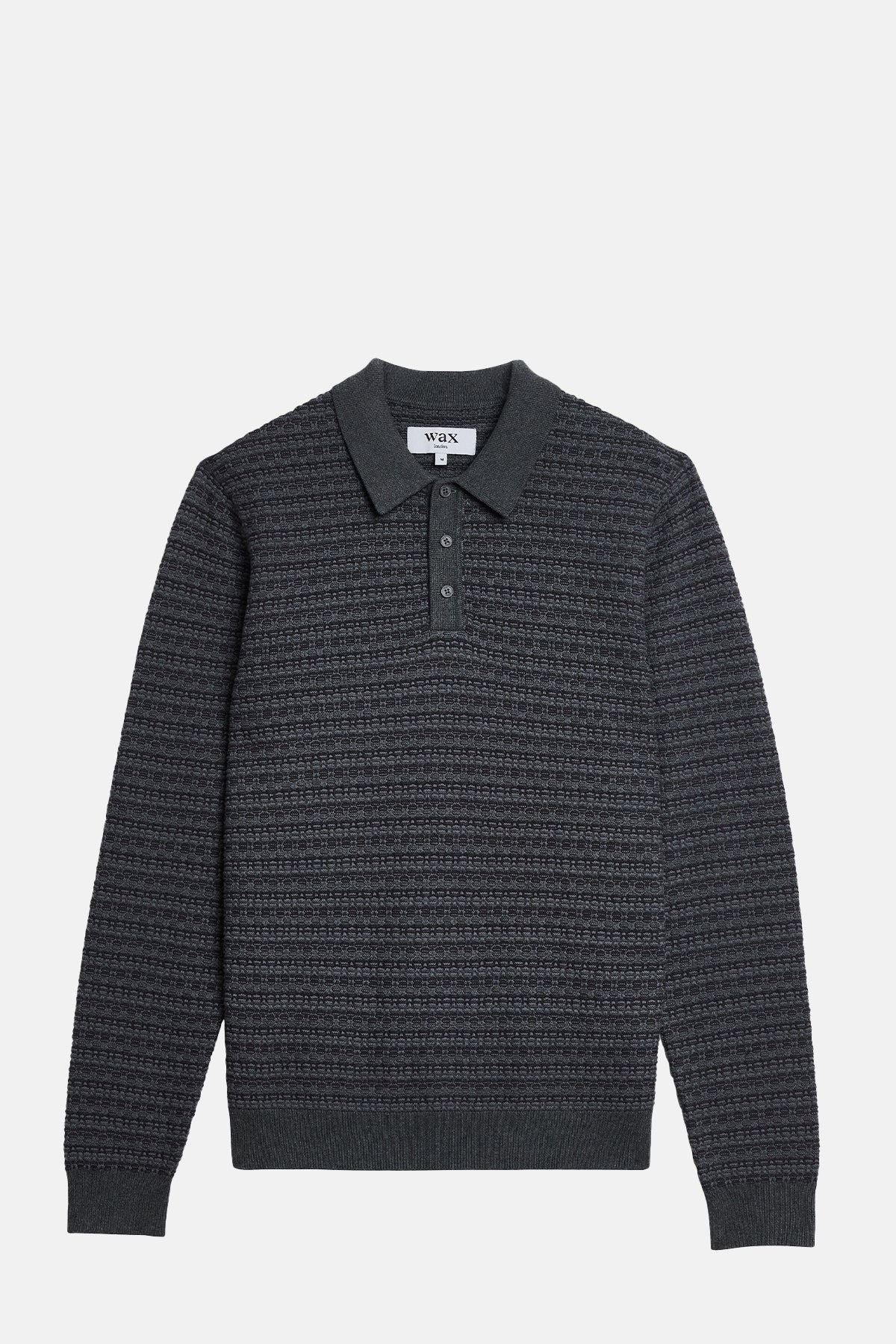 Wax London Oban L/S Polo Mini Geo Multi Grey.