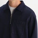 Reeve Quarter Zip Sweatshirt Washed Navy