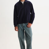 Reeve Quarter Zip Sweatshirt Washed Navy