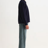 Reeve Quarter Zip Sweatshirt Washed Navy