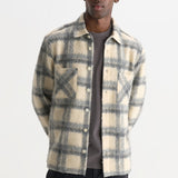 Whiting Overshirt Ash Wool Blend Check Ecru/Grey