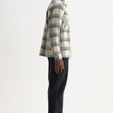 Whiting Overshirt Ash Wool Blend Check Ecru/Grey