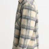 Whiting Overshirt Ash Wool Blend Check Ecru/Grey