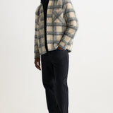 Whiting Overshirt Ash Wool Blend Check Ecru/Grey