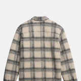 Whiting Overshirt Ash Wool Blend Check Ecru/Grey