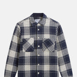 Wax London Whiting Overshirt Marine.