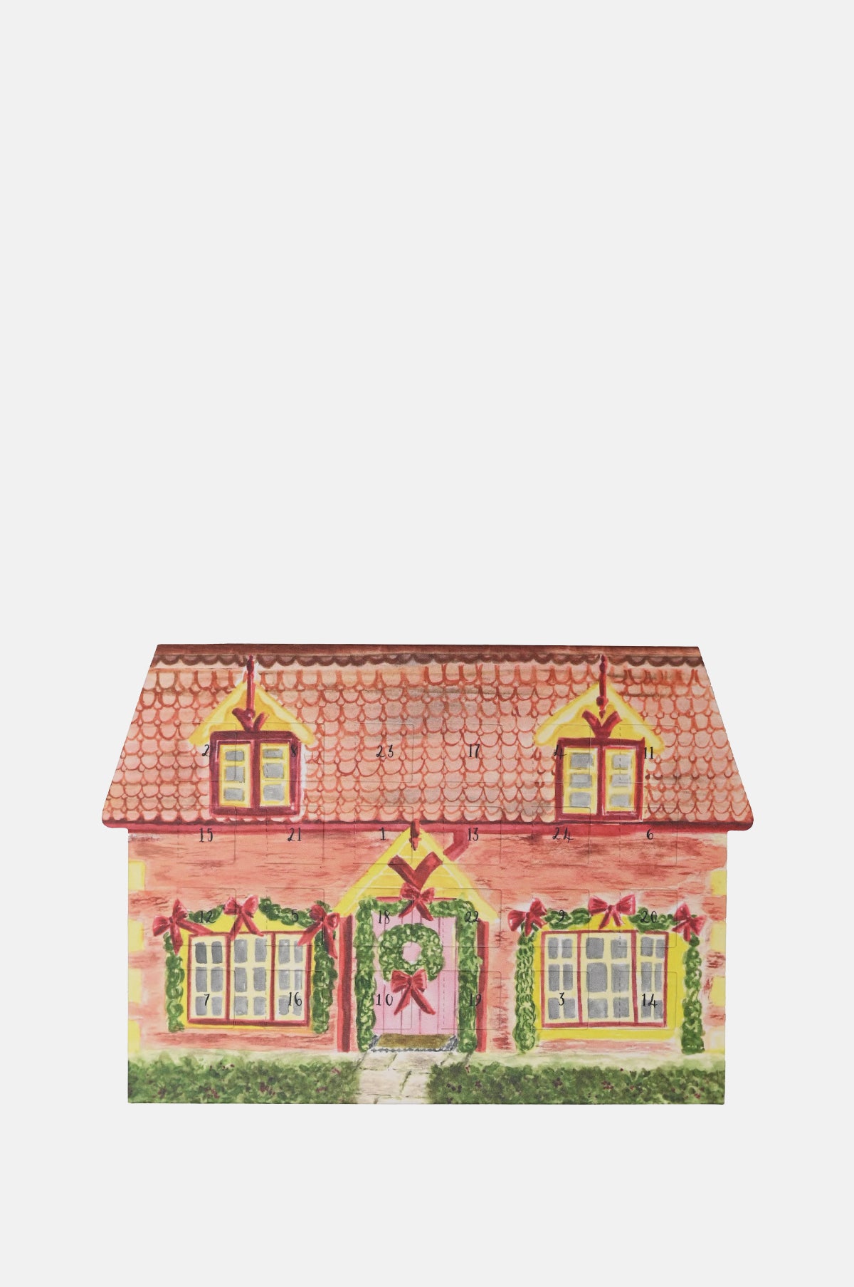 Western Sketch Cosy Cottage Advent Calendar Christmas Card.
