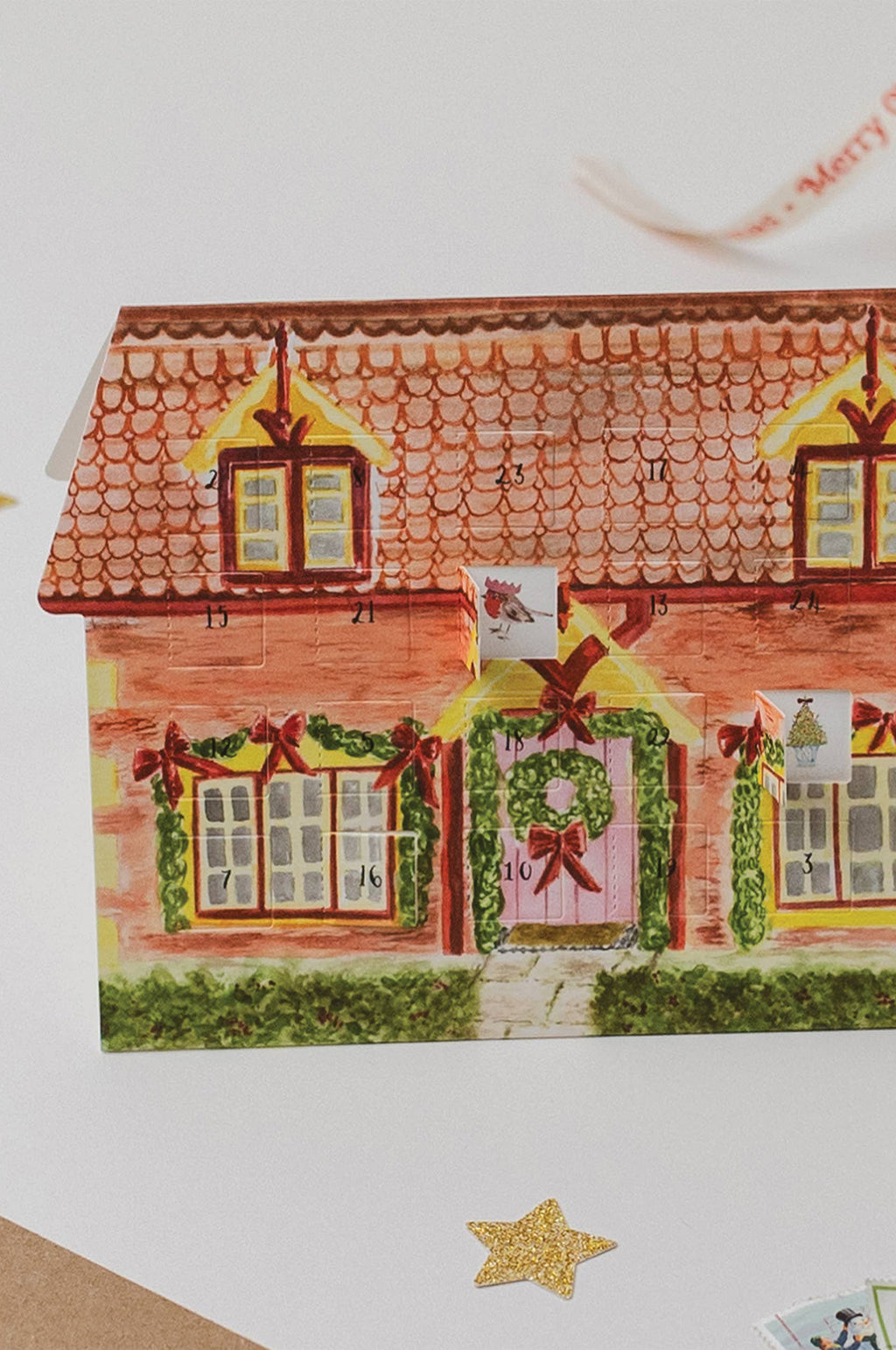 Cosy Cottage Advent Calendar Christmas Card