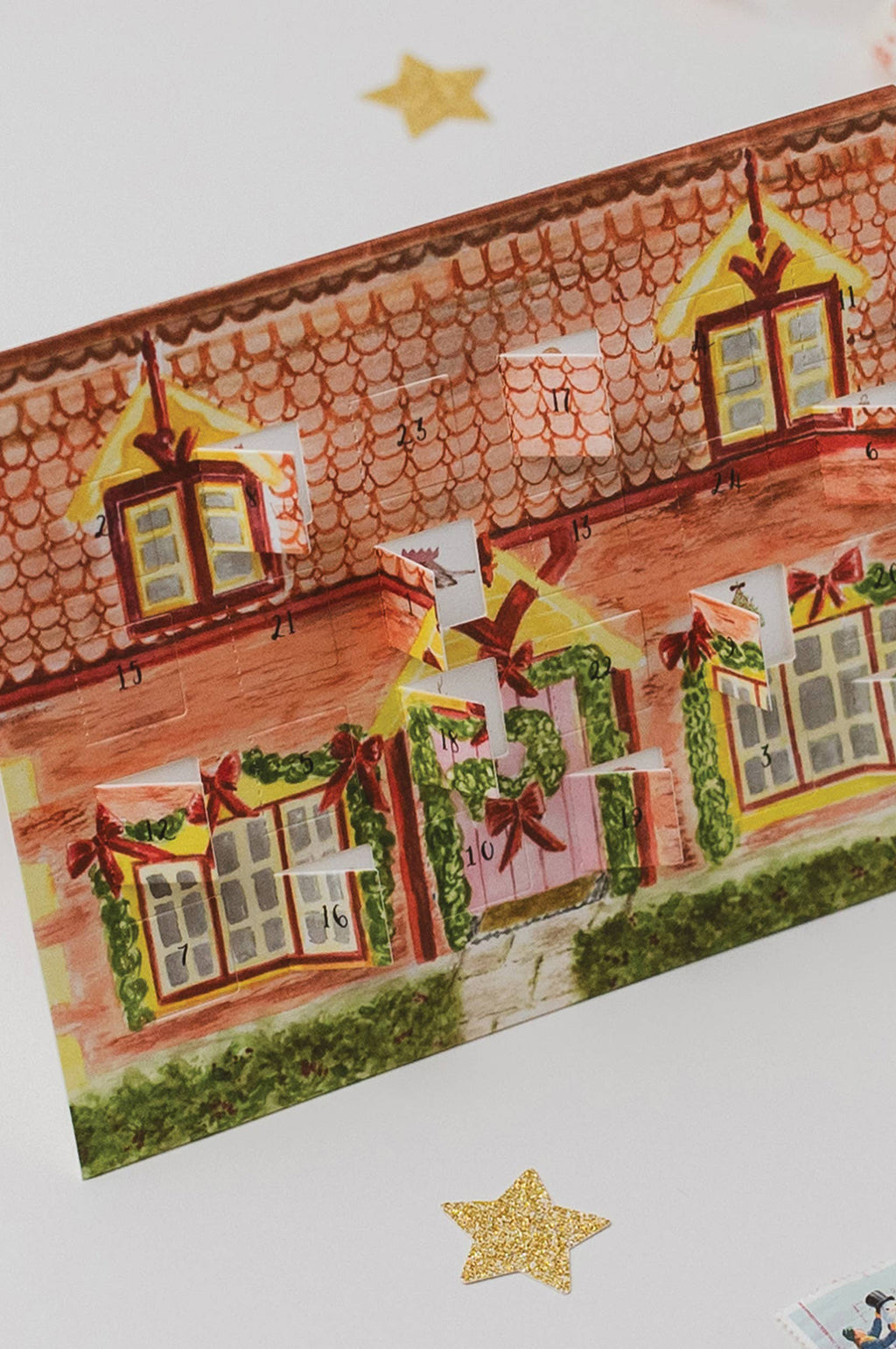 Cosy Cottage Advent Calendar Christmas Card