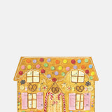 Western Sketch Gingerbread House Advent Calendar Christmas Card.