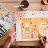 Gingerbread House Advent Calendar Christmas Card