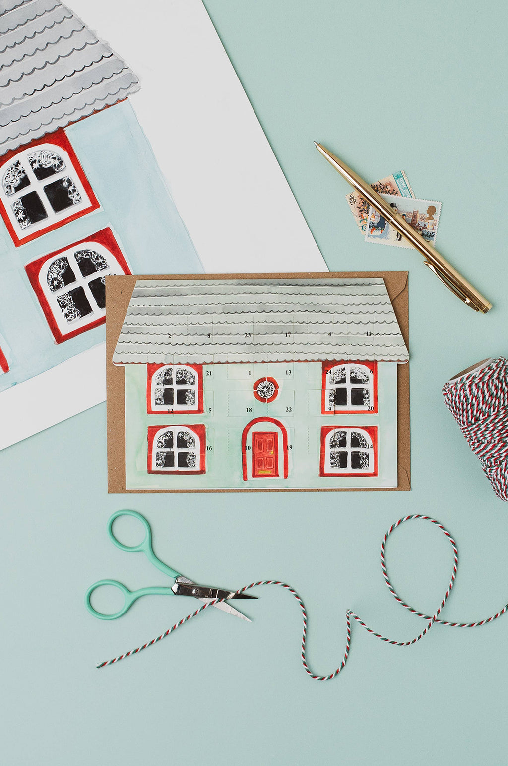 Humbug House Advent Calendar Christmas Card