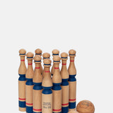 Wooden Story Blue Bowling Set.
