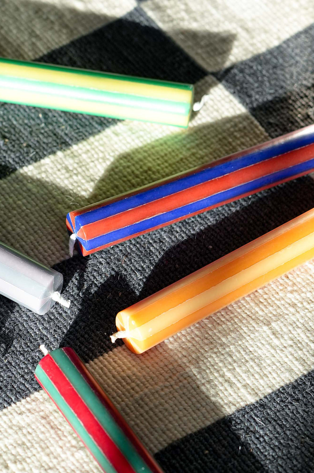 Indigo Blue/Terracotta Dinner Candles Set of 4