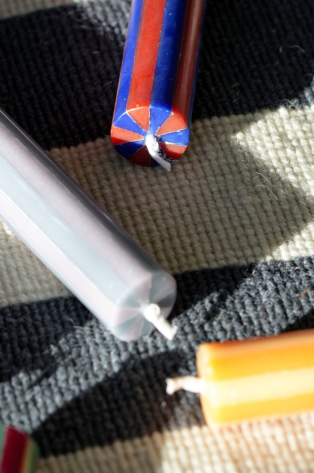 Indigo Blue/Terracotta Dinner Candles Set of 4