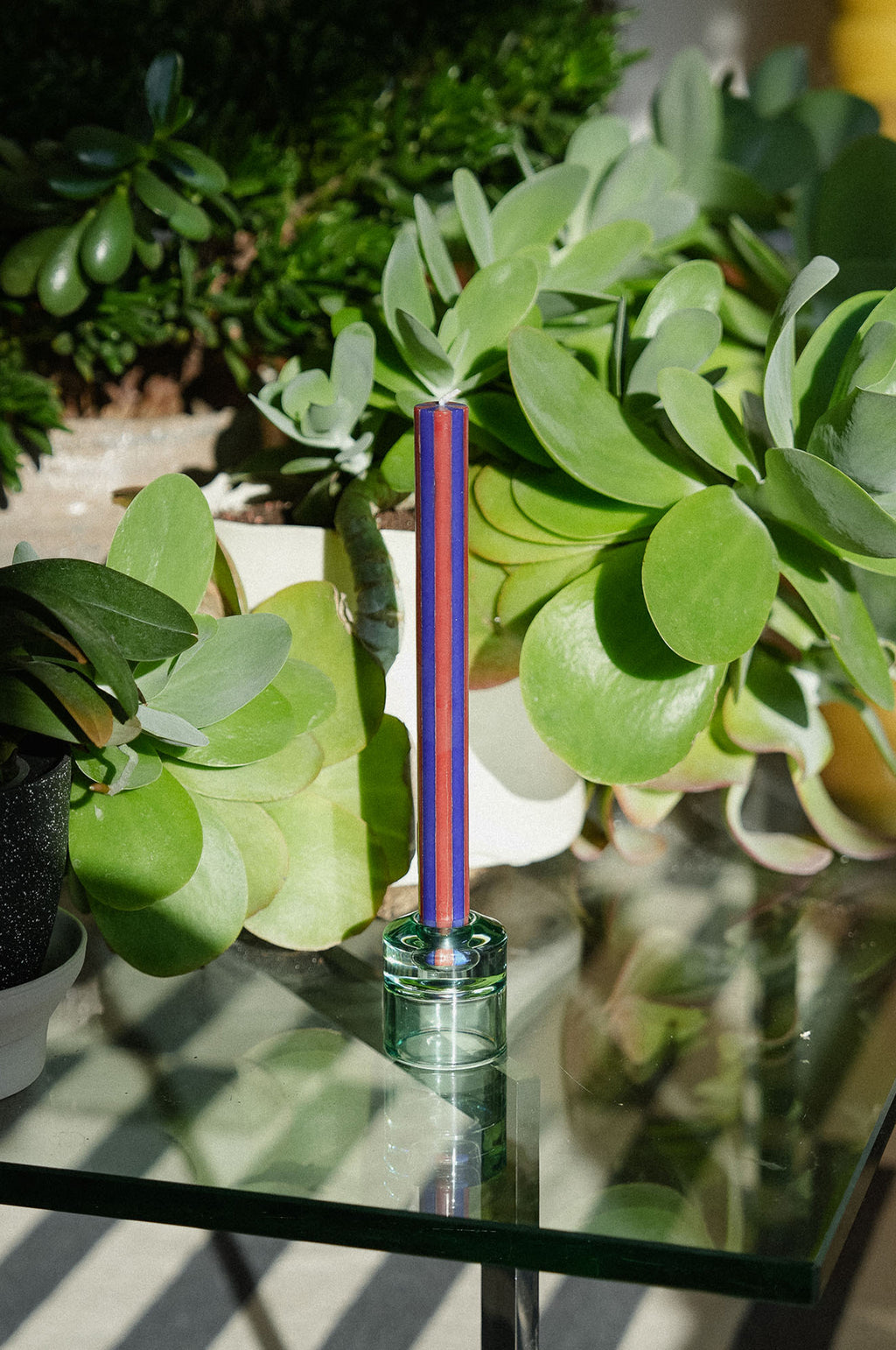 Indigo Blue/Terracotta Dinner Candles Set of 4