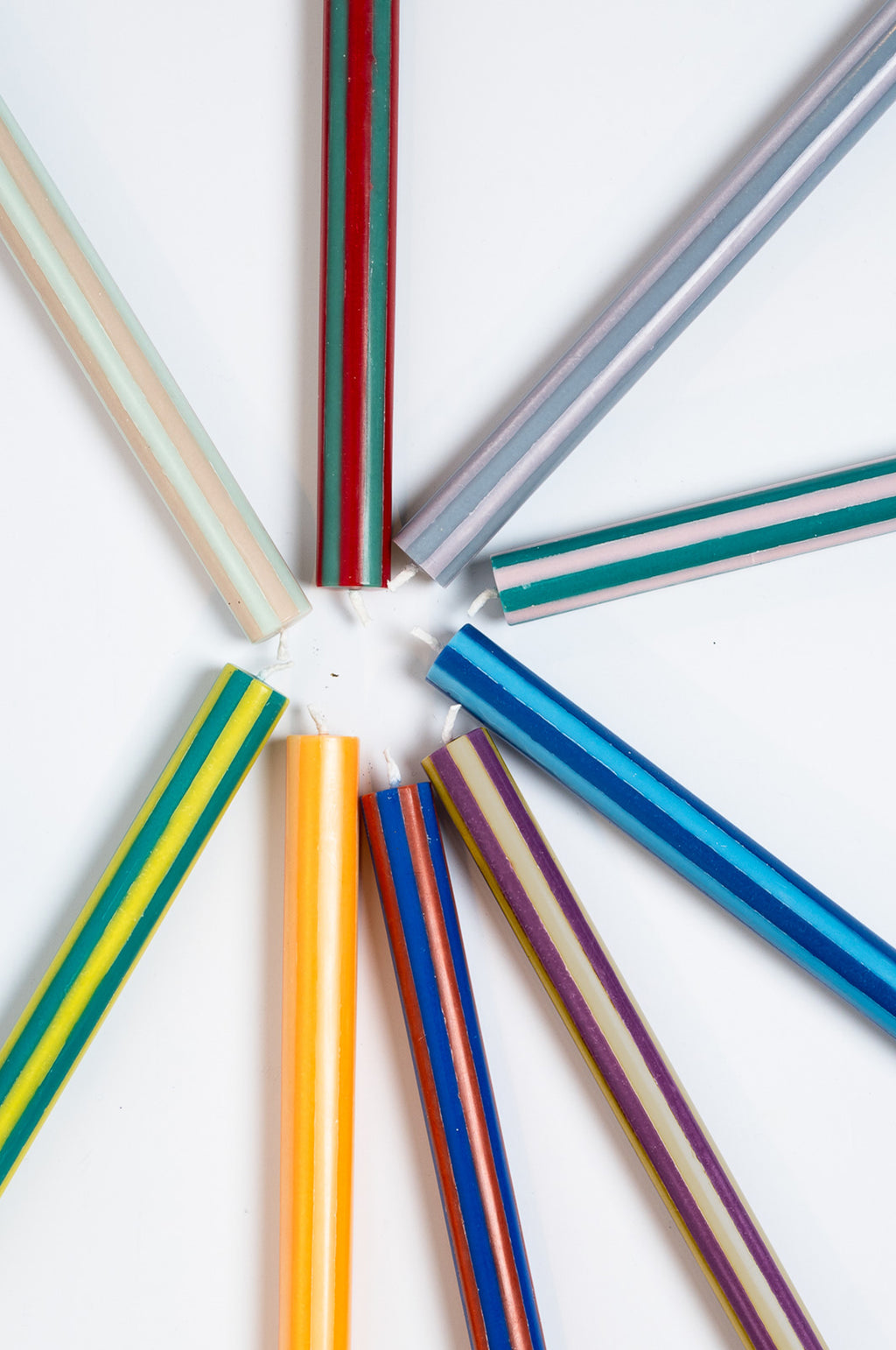 Indigo Blue/Terracotta Dinner Candles Set of 4